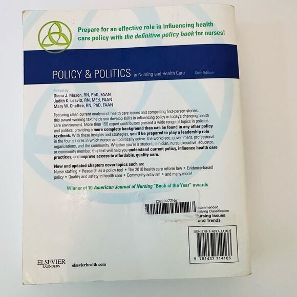Policy and Politics in Nursing and Health Care Textbook Mason Leavitt 6th Ed - Picture 6 of 14